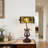 17.5" Vintage Bankers Lamp With Pull Chain Switch Tiffany Stained Glass Shade Table Lamp (Bulb Included)