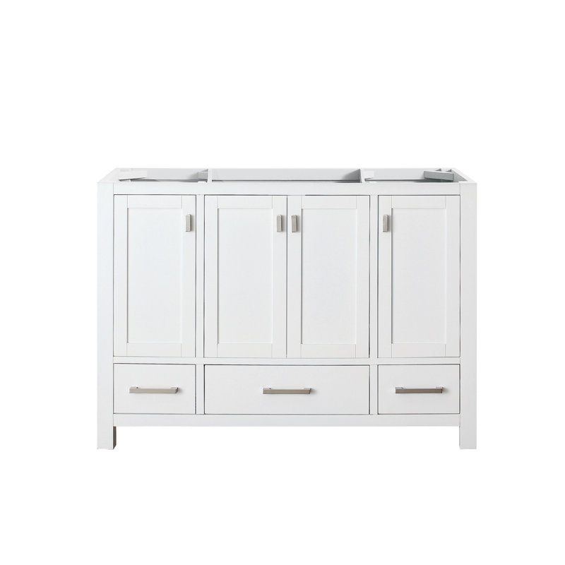 Base de meuble-lavabo simple 48 po Souther seulement, Blanc