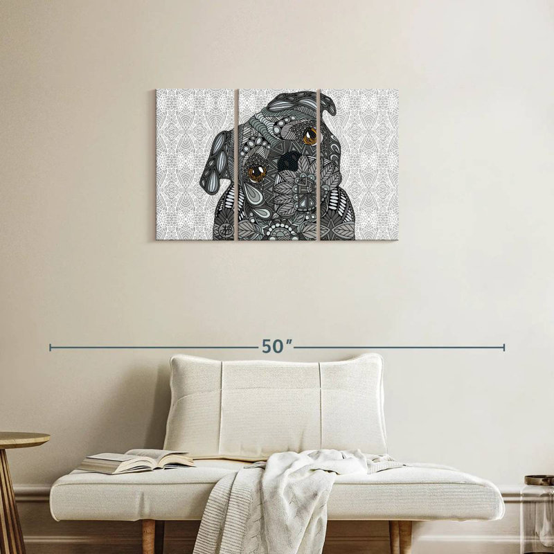 Brampt Black Pug, 20" H x 33" W