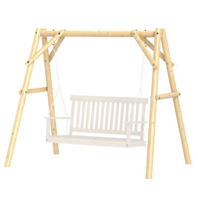 Support de balançoire de porche robuste de 300 kg (660 lb), structure en A, support de chaise suspendue autoportant uniquement pour porche, pelouse, jardin, cour arrière