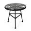 Table d'appoint grise et en verre trempé avec surface élégante au look élégant