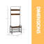 Rustic Industrial, Hall Tree with Bench and Shoe Storage Organiser, Entryway Organiser