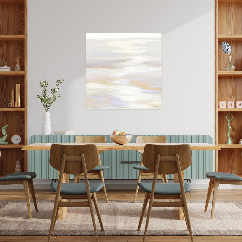 Island Calm 2, art contemporain abstrait avec cheval, H 36 po x l 36 po