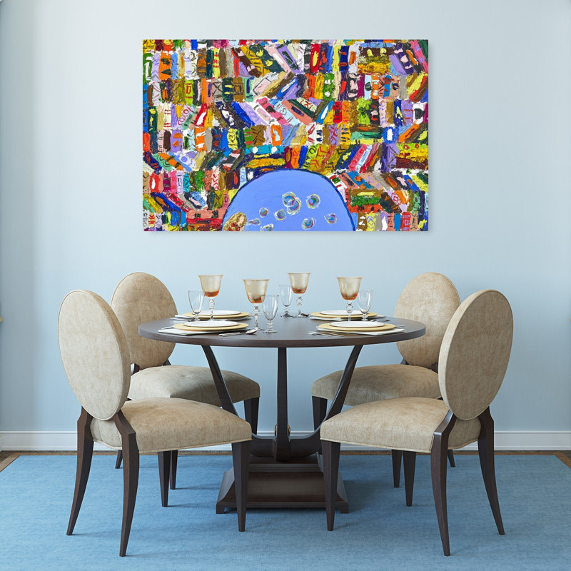 " Whimsical Bubble Play Abstract Bold Colorful Wall Art Print " by Jukyong Park, 32" H x 48" W