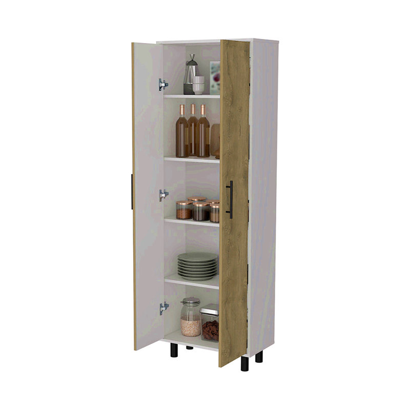Armoire de rangement haute avec garde-manger, Naturel