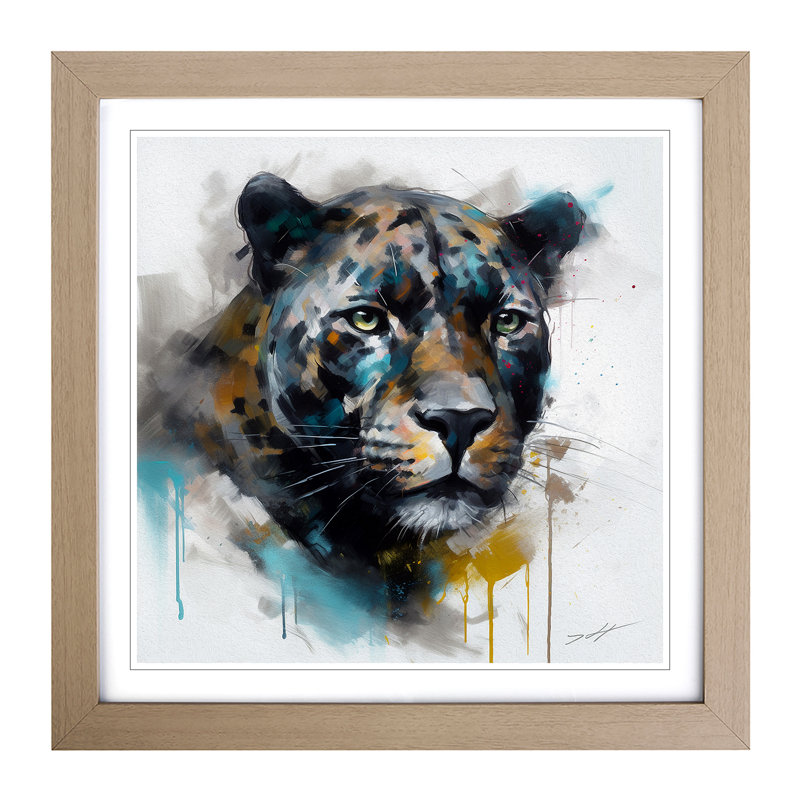 Panther - Framed Print, Oak