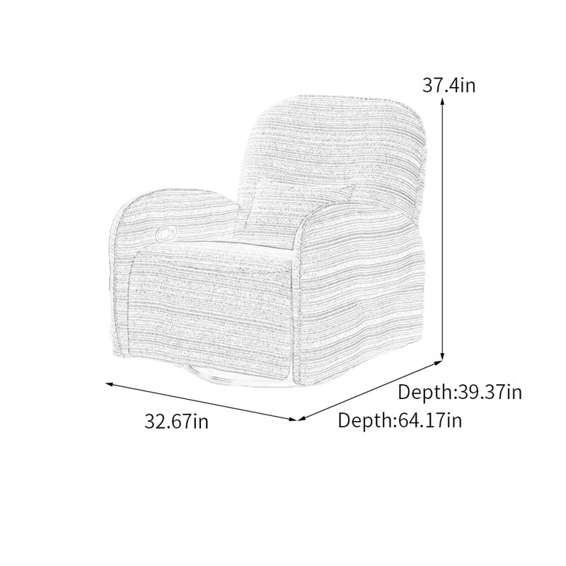 Fauteuil inclinable ergonomique, confortable et durable, Mélange de polyester kaki