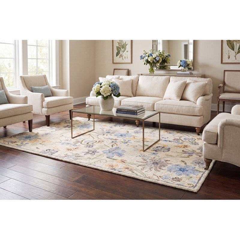 DAISY 5X8 9089-199 IVORY/MULTI, Rectangle 5' x 8'