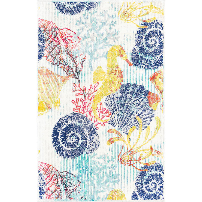 Tapis à imprimé animal Oquawka, Rectangle 5 pi 3 po x 8 pi