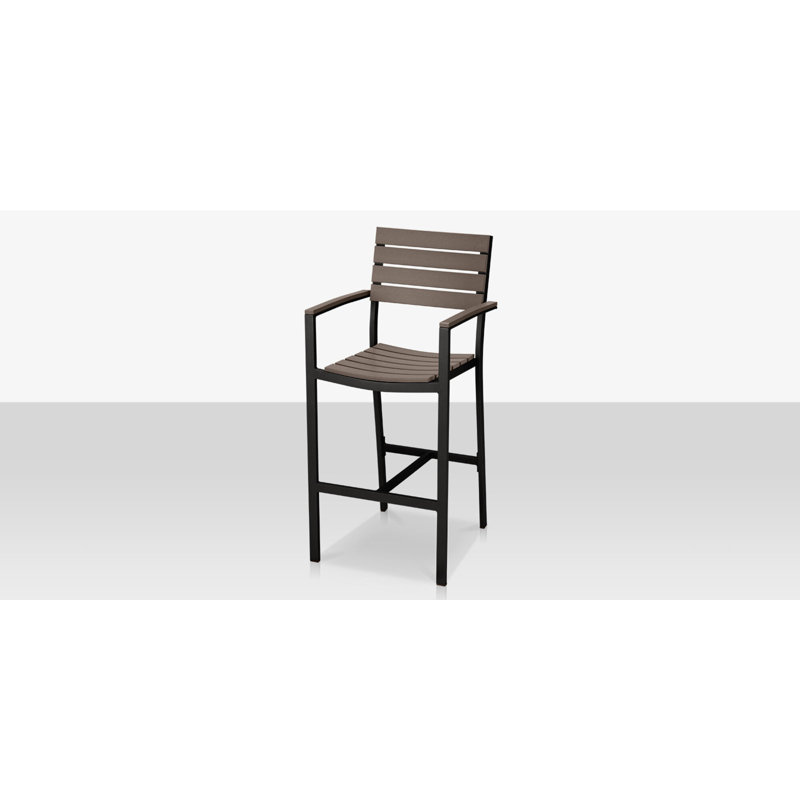 Vienna Bar Arm Chair, Black, Gray