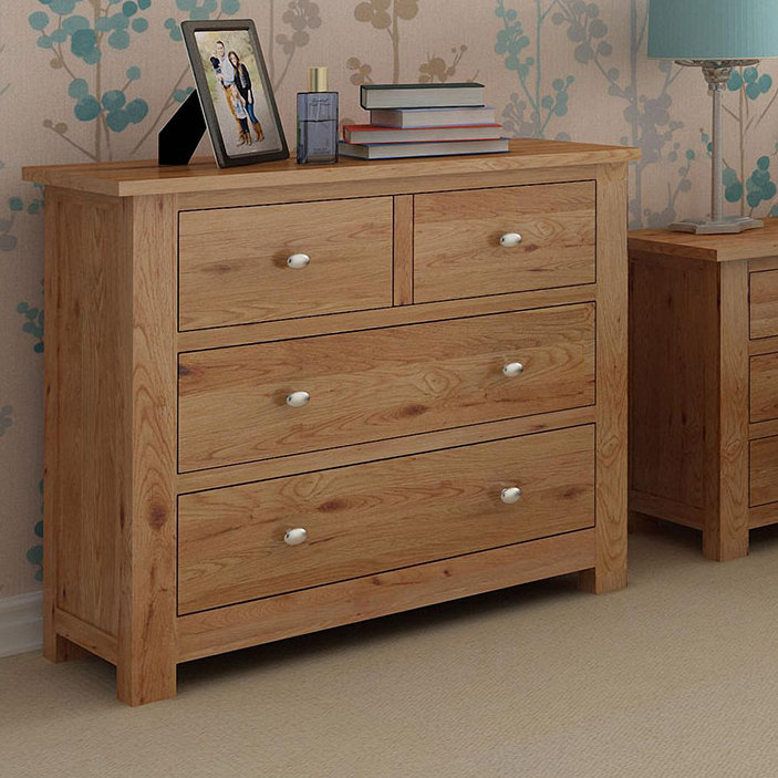 Ellis Solid Wood 83cm W 4 - Drawer Chest of Drawers