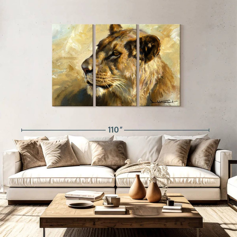 Brampt Lioness Study, 48" H x 74" W