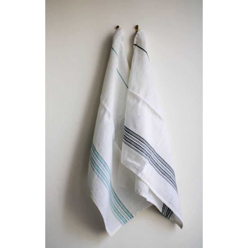 Ensemble de 2 serviettes à thé Dinard, Bleu clair