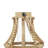 16" H Reclaimed Wood Beaded Candle Lantern