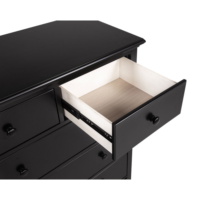 Commode 6 tiroirs Carlo, Noir