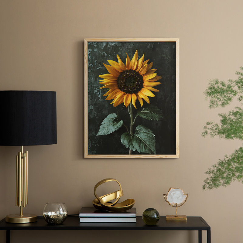 Impression encadrée FLORAL Series DV - bois massif, H 21 po x l 17 po