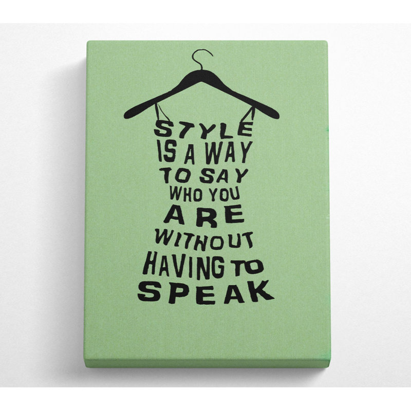 Style Is A Way Canvas Watercolour, 142.2cm H x 101.6cm W x 10cm D