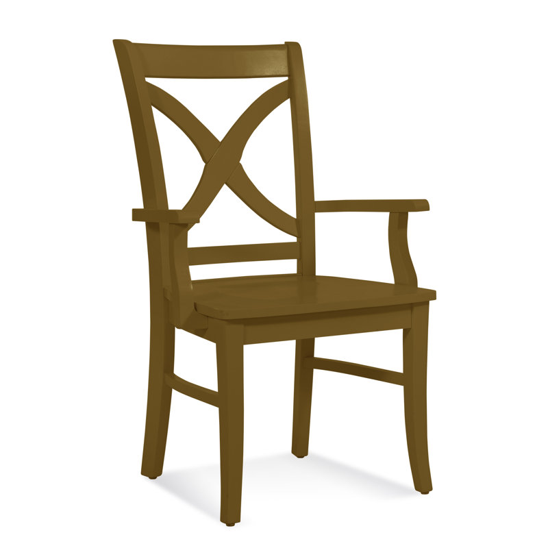 Hues 18'' H Solid Wood Armchair, Havana