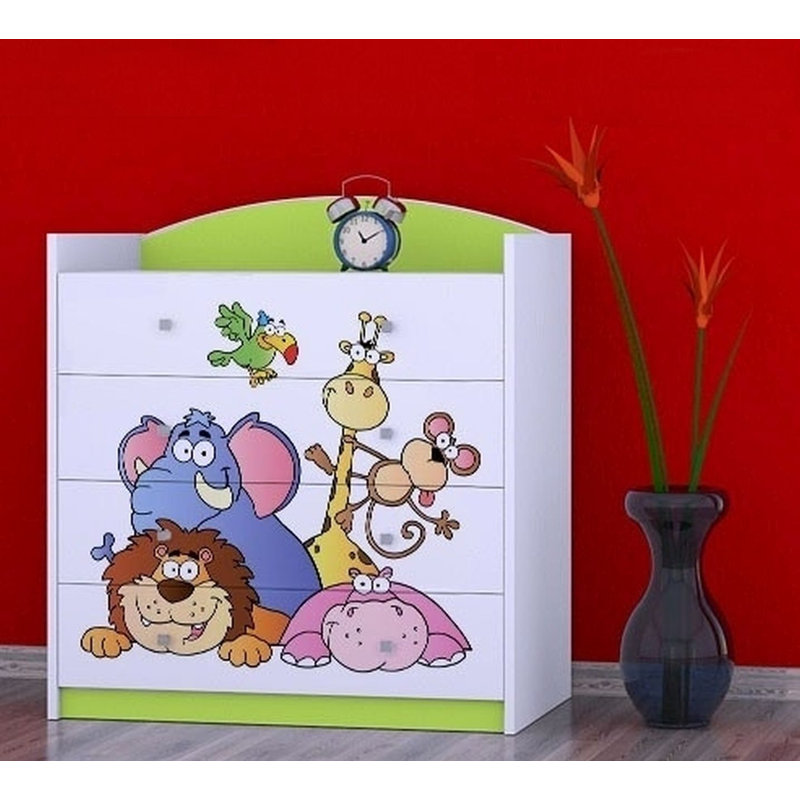 Newlon Kids 4 - Drawer Chest, Green