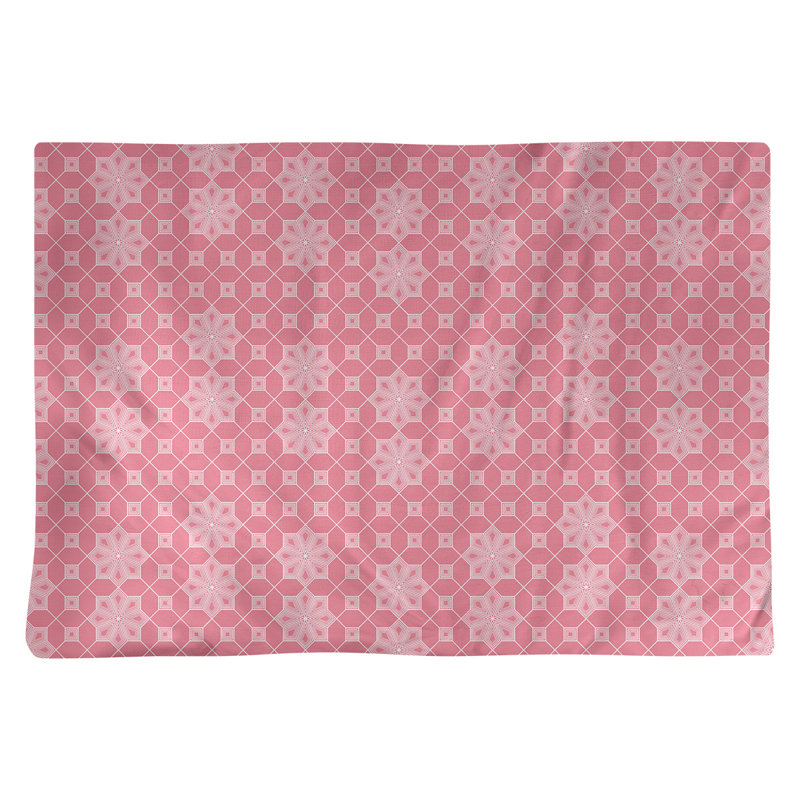 Napperon en coton 18 po Classic Lattice, Rose