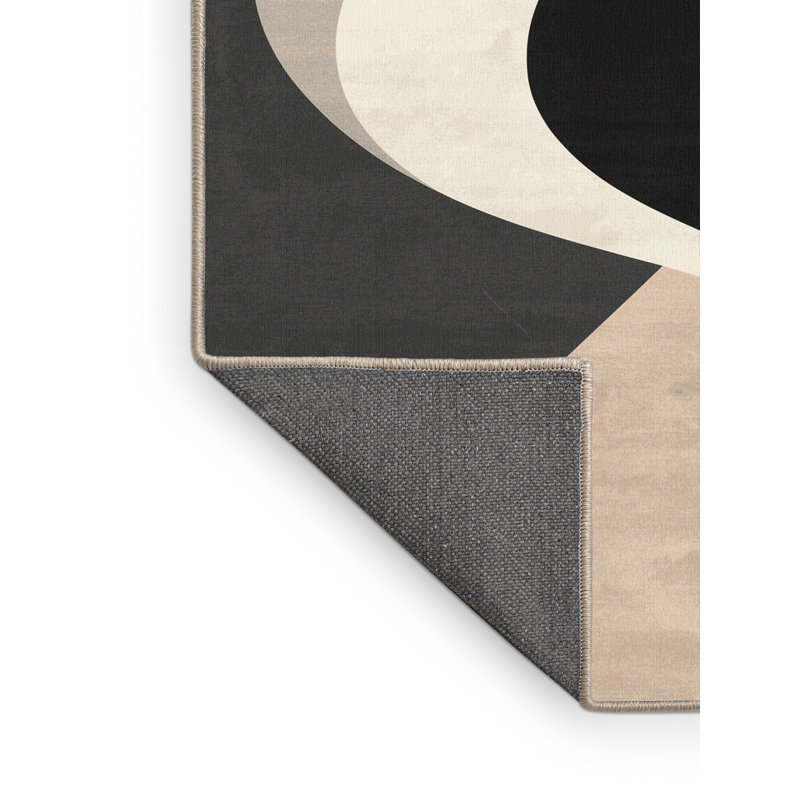 Tapis gris moelleux et moelleux Elwell, 3 X 5