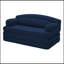 Canapé pliable à deux places en velours côtelé avec coussin moelleux-1697889397