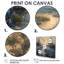Bleu, bleu, matin, magie, bleu, Bonnets, champs, bleu, bonnets, art mural, salon-18292090-18292066