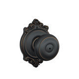 Georgian Knob with Brookshire Trim Bed and Bath Lock