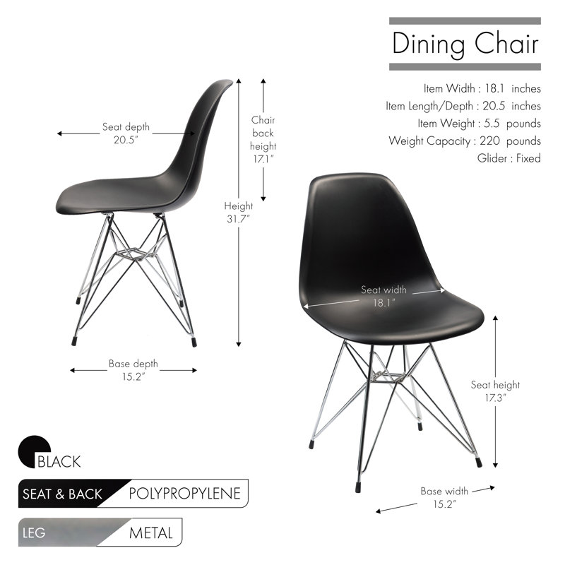 Chaise d'appoint Jamarion, Noir