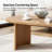 Jesusa Modern 47"W Oval Coffee Table with Solid Wood Adjustable Legs