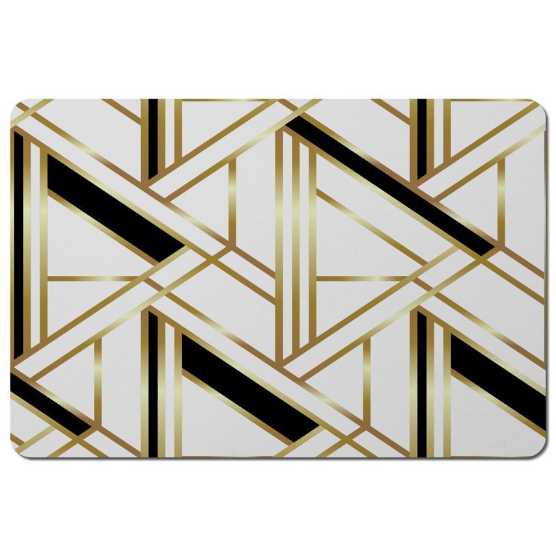 Marisela Polyester-Coated Hardboard Geometric Rectangle Placemat