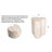 Clover Travertine Stone Finish Italian Design MgO Side Accent Table