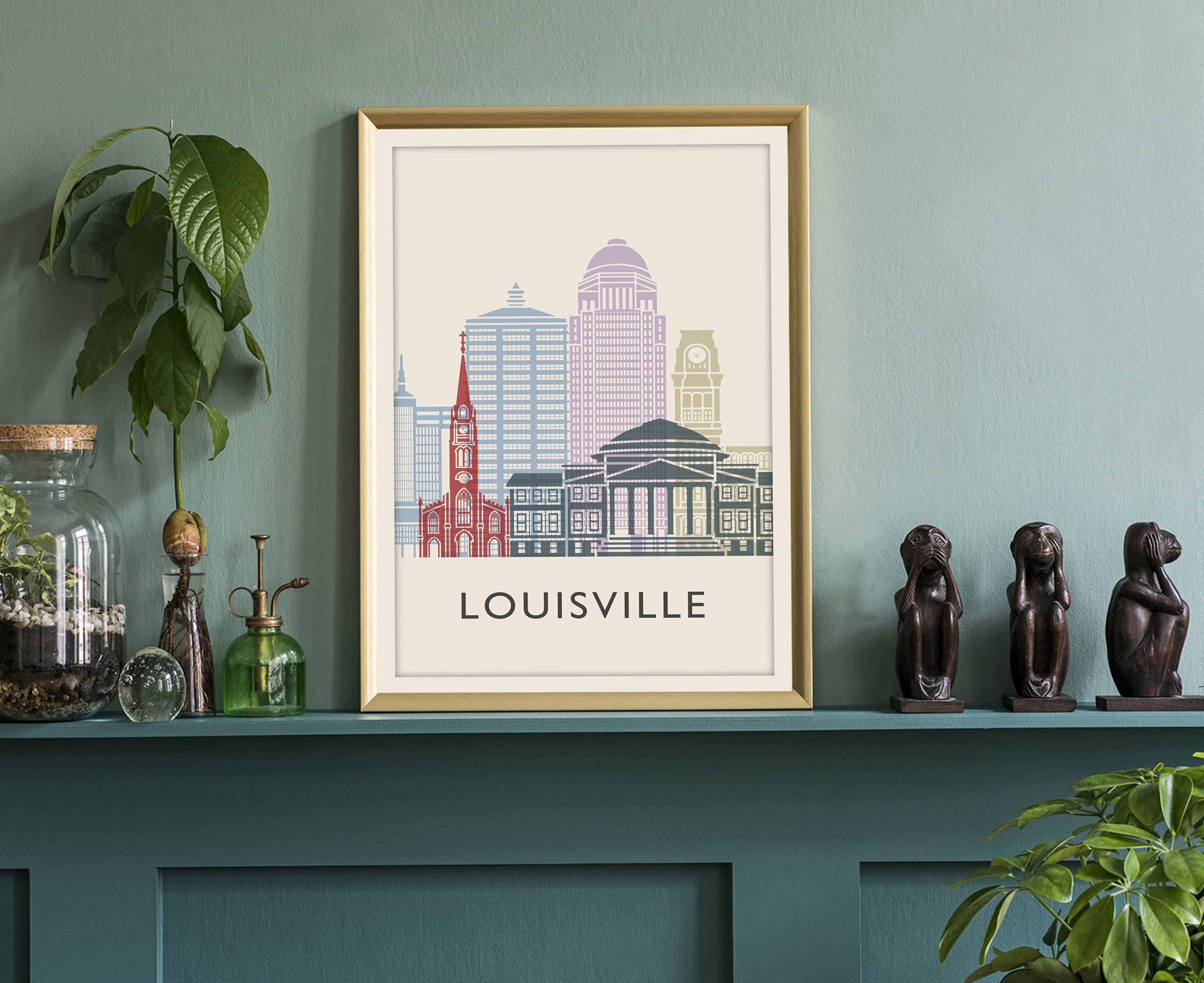 Canvas print Louisville Map  Fine Art Prints & Wall Decorations