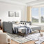 Lit de jour double en vichy double avec couchette simple sans sommier, avec port USB et adorable tissu en forme de vague-580403415