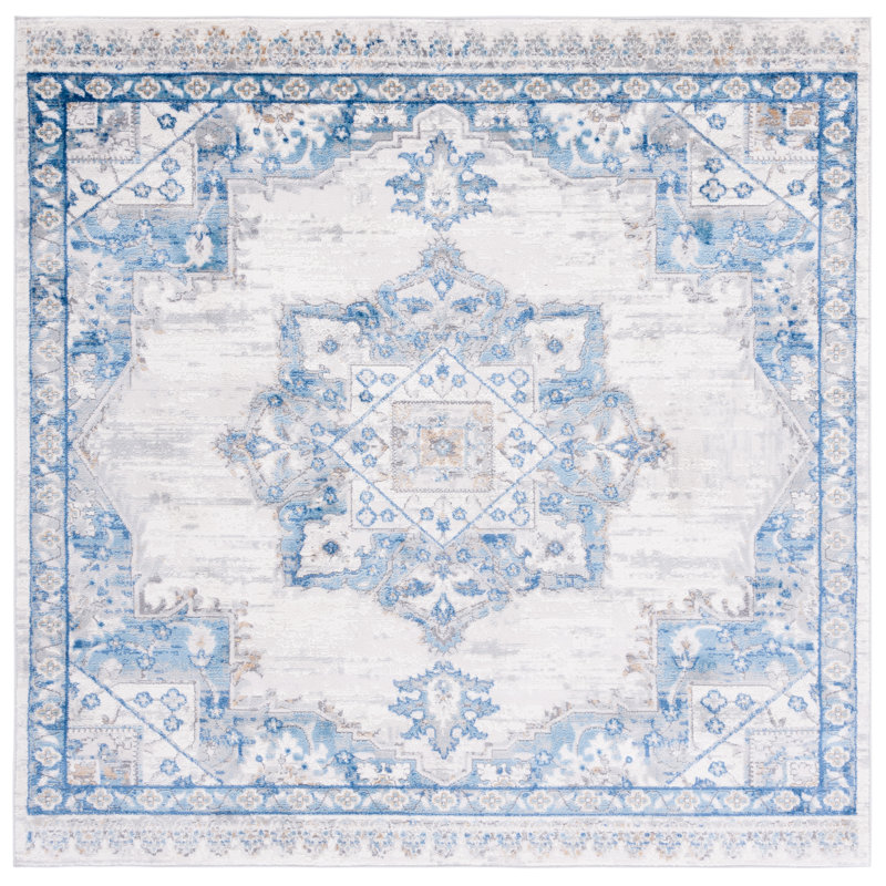 Dishita 100 Performance Oriental Rug, Square 6'7"