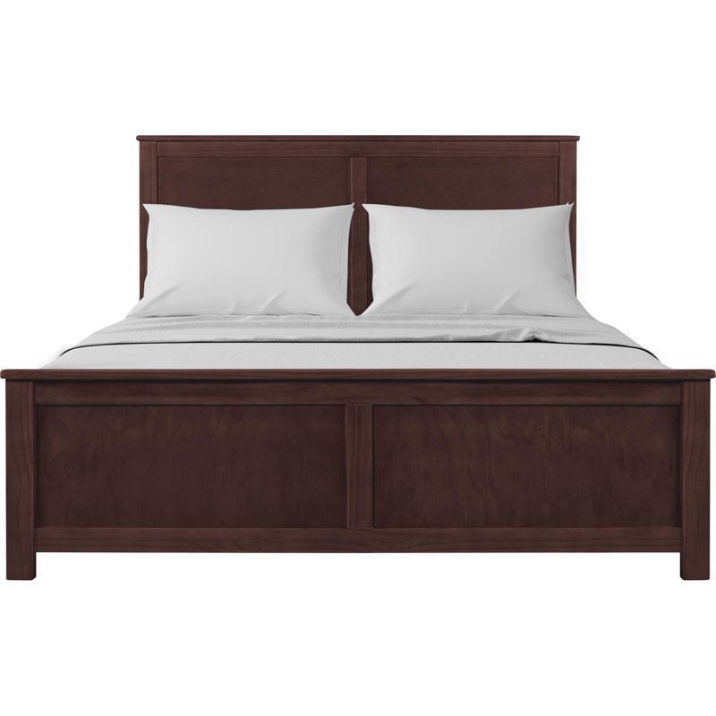 Winston Platform Bed with Paneled Headboard and Footboard, Espresso, Queen