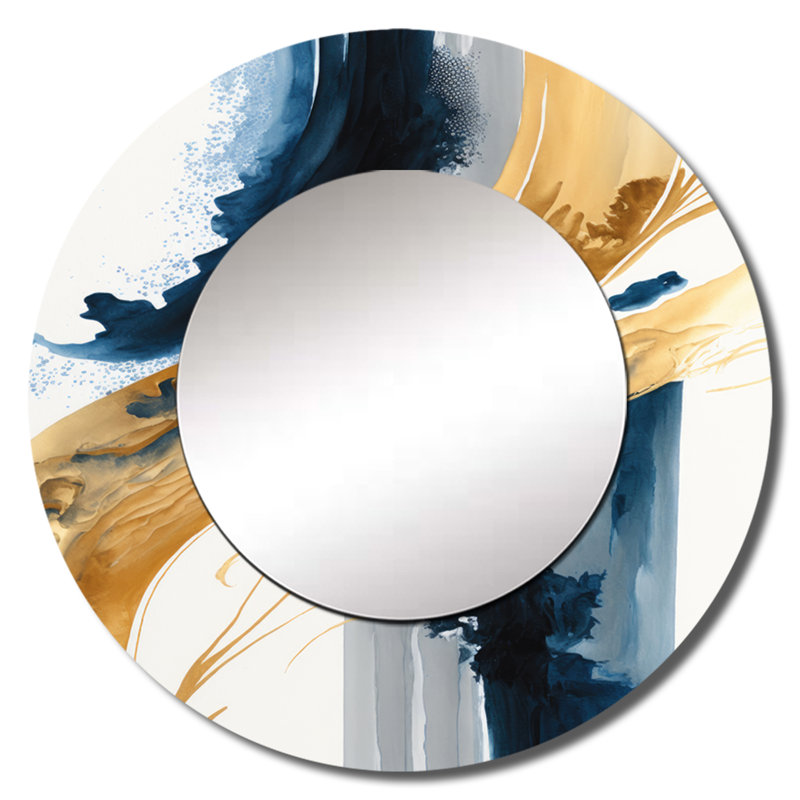 Preti Stylish Spiral Abstract III - miroir spirales abstraites, 29 po x 29 po