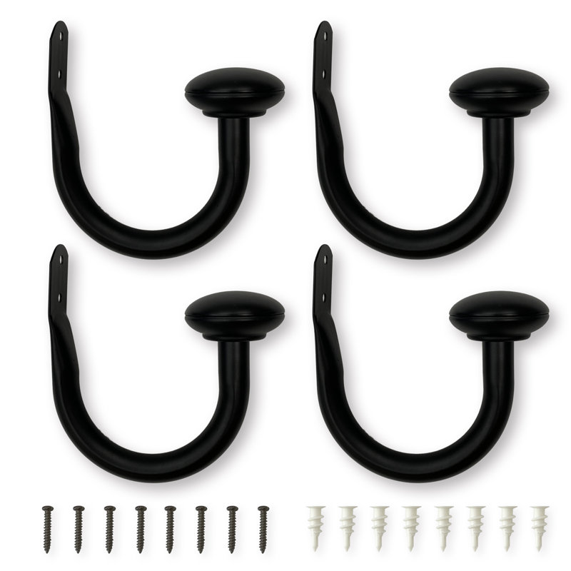 1" Holdback Gunmetal 4-pack, Matte Black