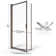 Sopora 33.13'' - 34.88'' W x 67'' H Framed Shower Door with Glass