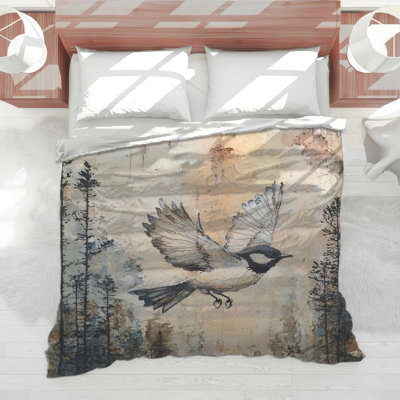 Watercolor Bird In Flight Comforter