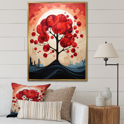 «Red Maple Tree Harmony» sur impression sur toile