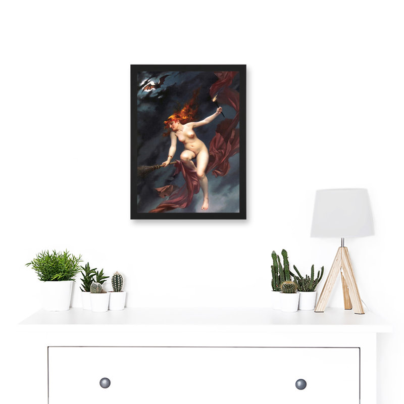 The Witches Sabbath by Luis Ricardo Falero - Single Picture Frame Print, 45.5cm H x 33cm W