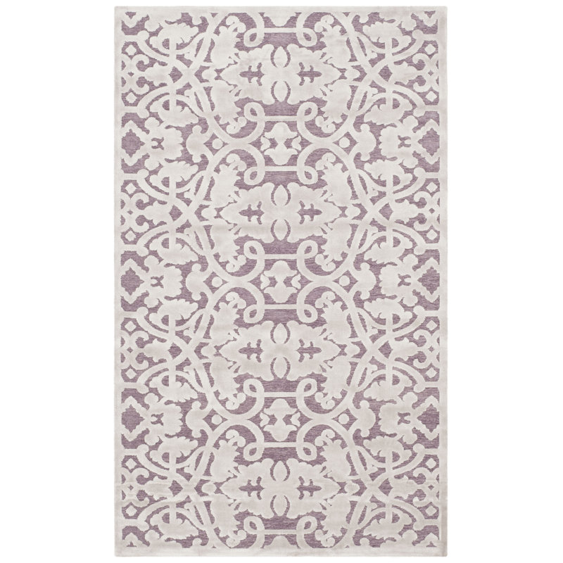 Tapis mauve/violet Bilboro, Rectangulaire 2 pi 3 po x 4 pi