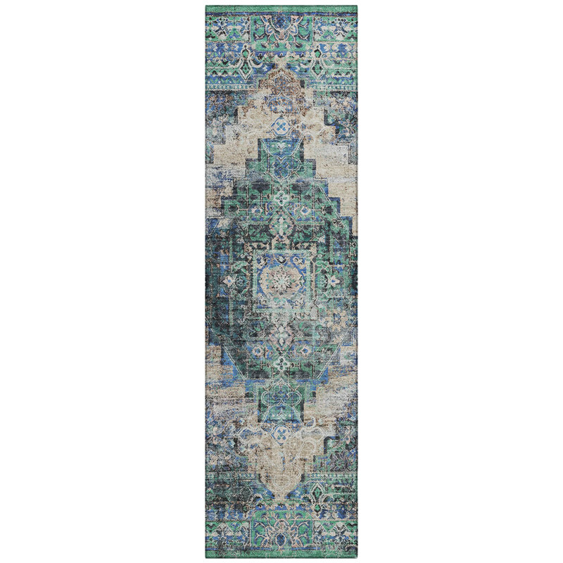 Machine Washable Indoor/Outdoor Orlando ACN2139 Global Rug, Runner 2'3" x 7'6"