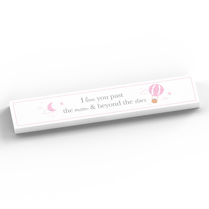 Verica Text & Numbers Letter Block, White/Pink
