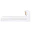 Lit plateforme en bois blanc avec tiroirs de rangement-114208344