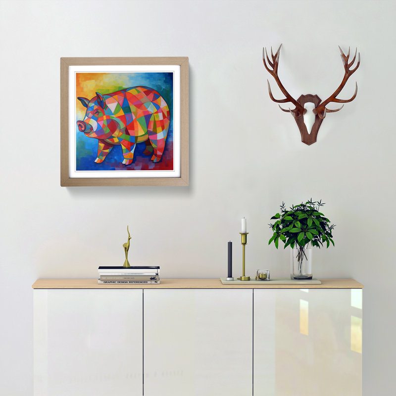 Pig Cubism - Framed Print