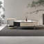 Table basse simple ovale en pierre micro-cristalline
