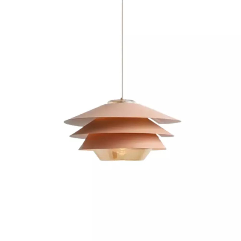Modern Abstract Layered Cones Pendant Light – E27 Base with Metal Frame for Ambient Kitchen, Dining, and Living Room Lighting
