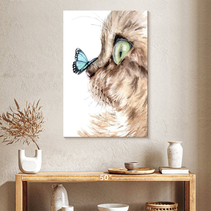 Papillon sur chat, H 39 po x l 26 po